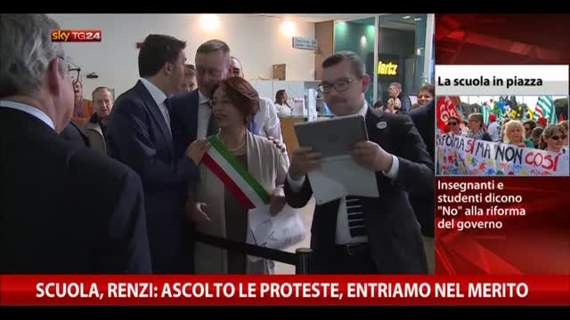 Scuola, Renzi: ascolto le proteste, entriamo nel merito
