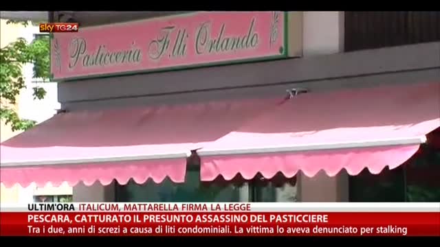 Pescara, catturato il presunto assassino del pasticciere