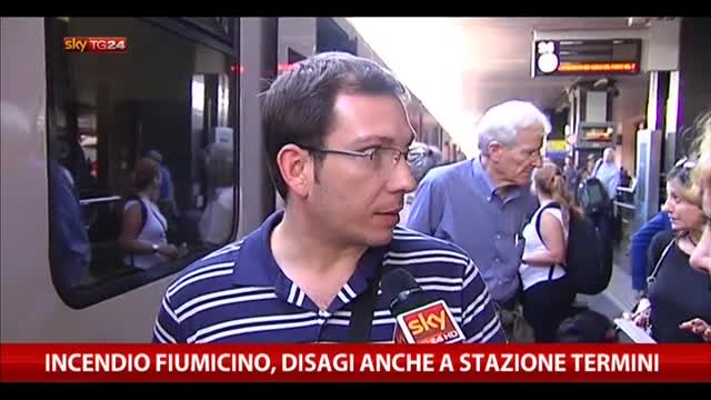 Incendio Fiumicino, disagi anche alla stazione Termini