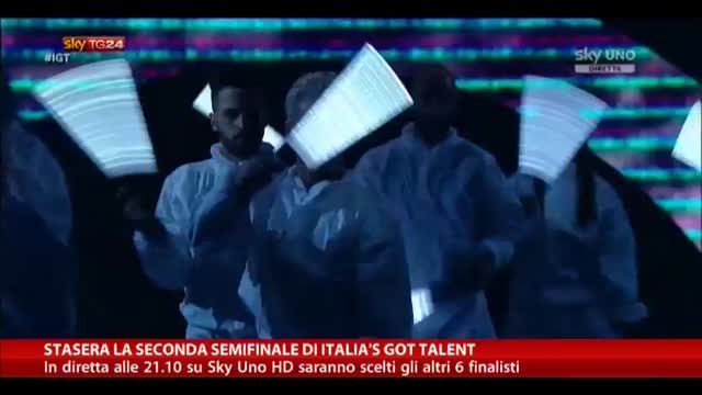 Stasera la seconda semifinale di Italia's Got Talent