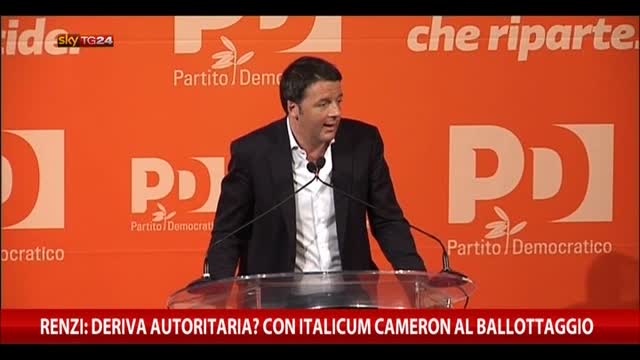 Renzi: "Con l'Italicum Cameron sarebbe al ballottaggio"