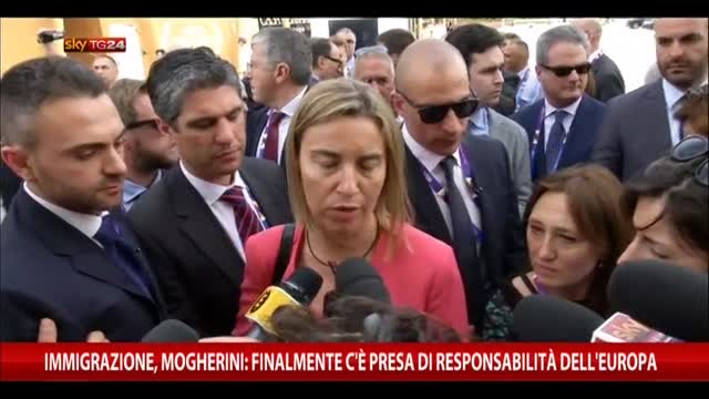 Immigrazione, Mogherini: Finalmente presa responsabilità UE