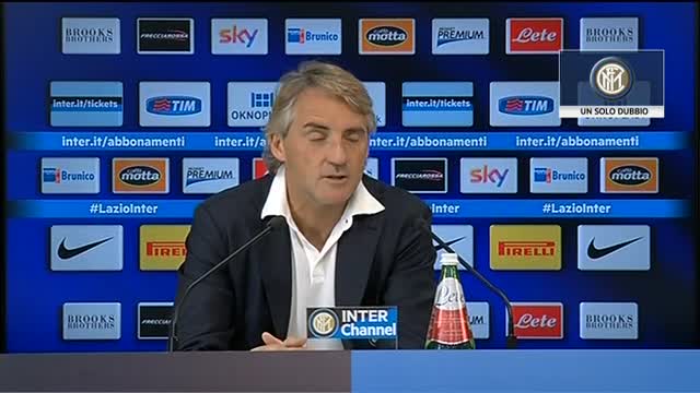 Verso Lazio-Inter, Mancini: "Ho un solo dubbio, in difesa"