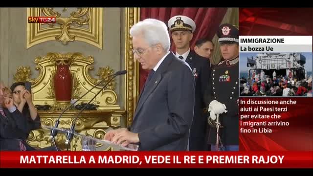 Mattarella a Madrid, vede il re e Premier Rajoy