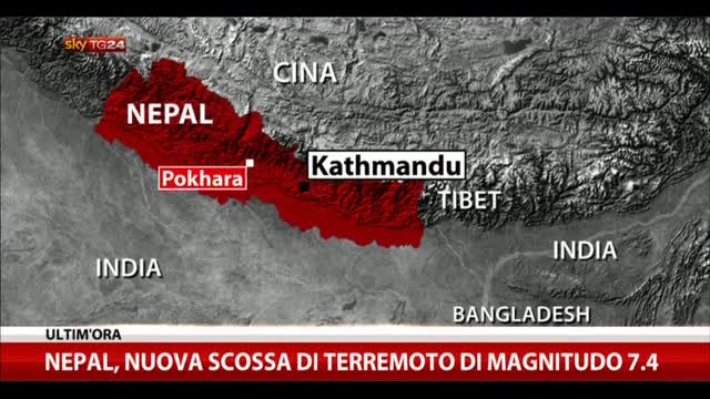 Nepal, nuova scossa di terremoto di magnitudo 7,4