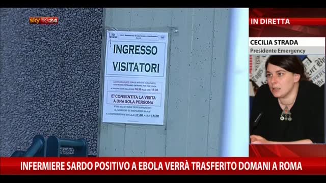 Infermiere sardo positivo a Ebola trasferito domani a Roma
