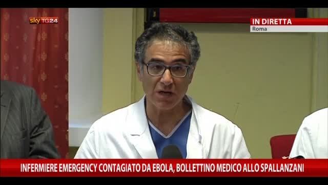 Infermiere Emergency contagiato da Ebola, bollettino medico