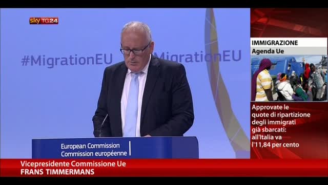 UE, immigrazione: l'intervento di Timmermans