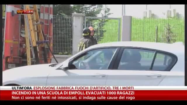 Incendio in una scuola di Empoli, evacuati 1000 ragazzi