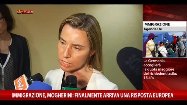 Immigrazione, Mogherini: finalmente una risposta europea