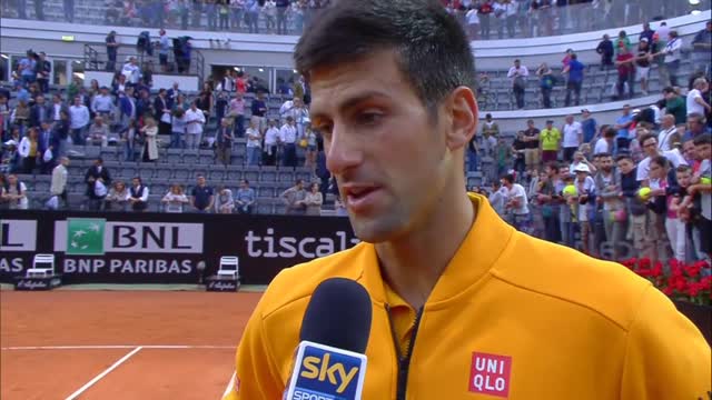 Tennis, Roma. Djokovic: "Non sono ancora al 100%"