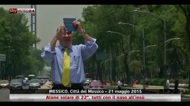 Messico: alone solare di 22°, tutti con il naso all'insù