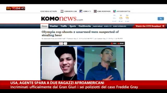 Usa, polizia spara a due afroamericani
