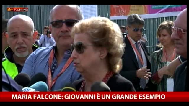 Maria Falcone: "Giovanni un grande esempio"