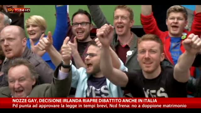 Nozze gay, sì dell'Irlanda: le reazioni in Italia