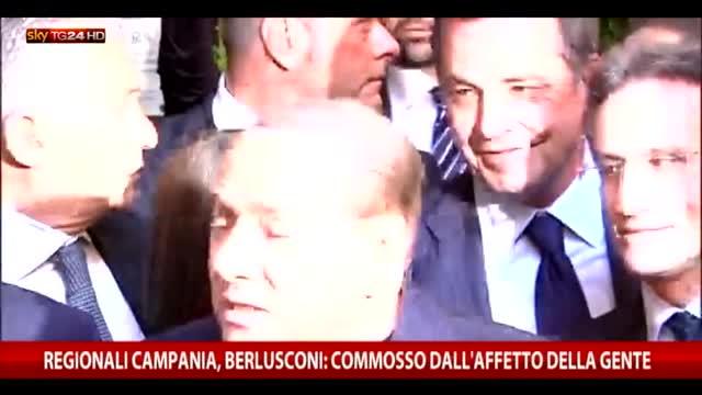 Regionali Campania, Berlusconi: Commosso da affetto gente