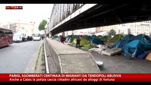 Francia: migranti sgomberati da tendopoli abusive