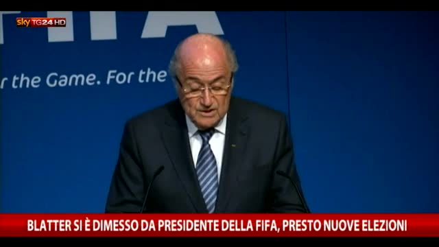 Fifa, Joseph Blatter: "Mi dimetto"