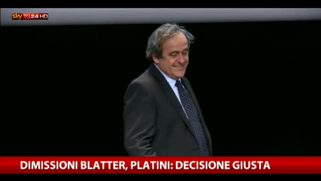 Dimissioni di Blatter, Platini  Decisione giusta