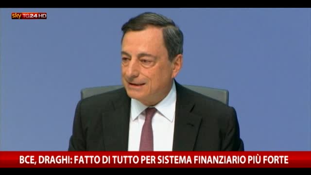 Draghi: fatto di tutto per sistema finanziario più forte