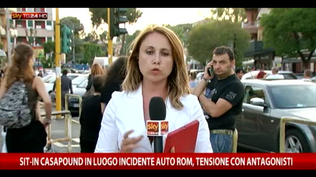 Auto pirata Roma, tensione tra manifestanti