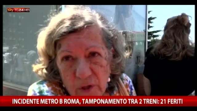 Incidente metro B a Roma: 21 feriti, 2 gravi