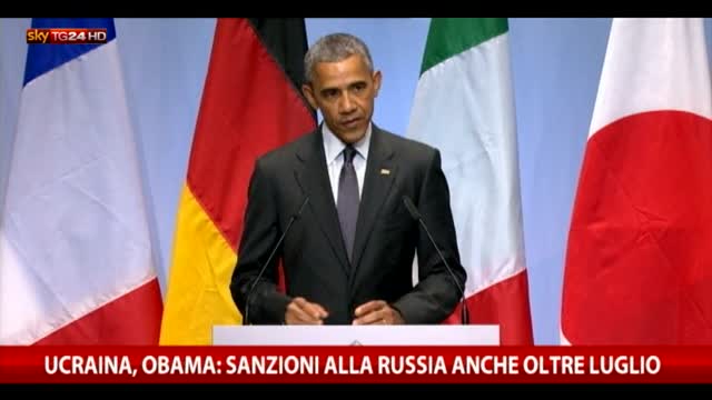 Ucraina, Obama: sanzioni alla Russia anche oltre luglio 