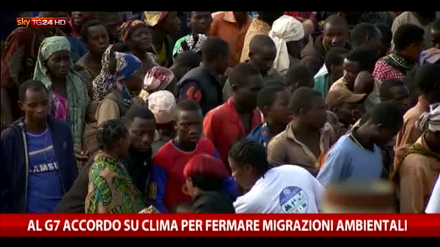 Migranti, al G7 meno emissioni CO2 contro fenomeno profughi