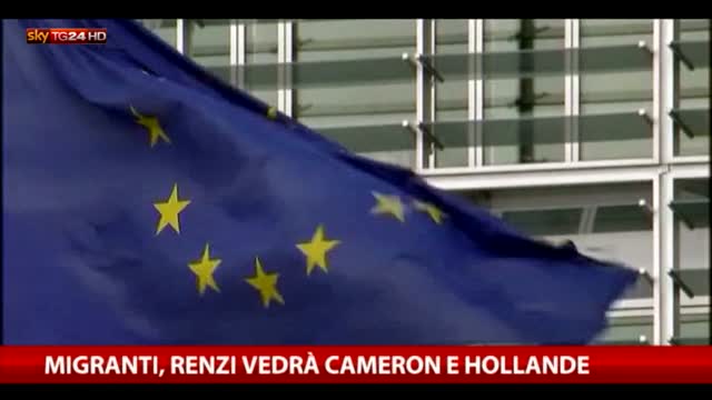 Migranti, Renzi vedrà Cameron e Hollande
