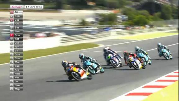 Gp Catalunya, Moto3 Kent vince. Bastianini è sul podio