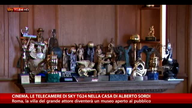 Le telecamere di Sky TG24 nella casa di Alberto Sordi