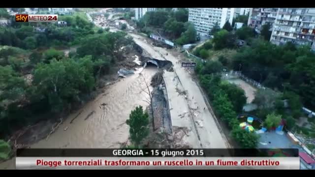 Alluvione a Tbilisi capitale della Georgia
