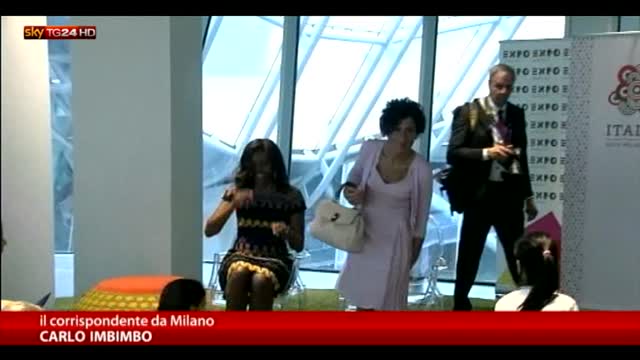 Michelle Obama a Milano, la visita ai padiglioni di Expo