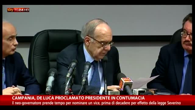 Campania: De Luca presidente ma è caos per la legge Severino