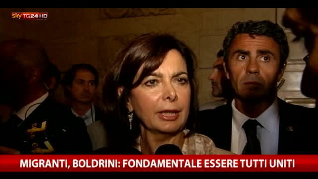 Migranti, Boldrini: "Fondamentale essere tutti uniti"