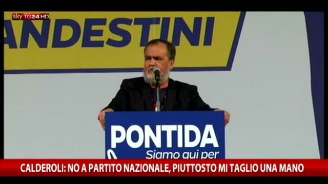 Calderoli: "La Lega non sarà un partito nazionale"