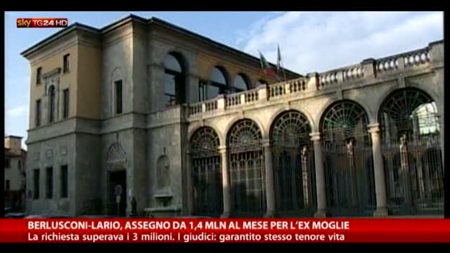 Divorzio Berlusconi, alla Lario 1,4 milioni al mese