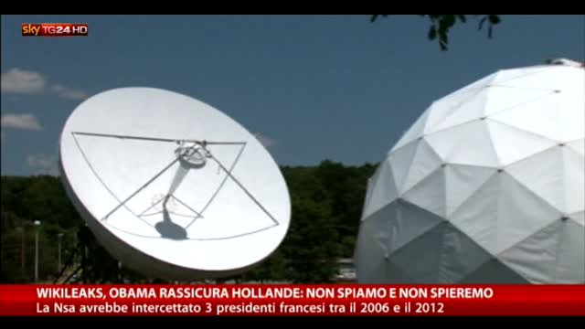 Wikileaks, Obama a Hollande: non spiamo e non spieremo