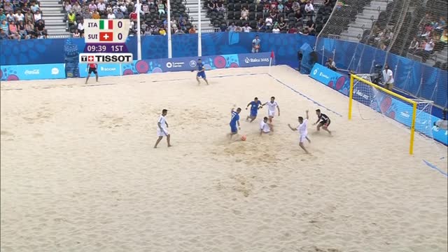 Beach Soccer, Italia-Svizzera 7-4