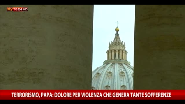 Terrorismo, Papa: "Dolore per violenza"
