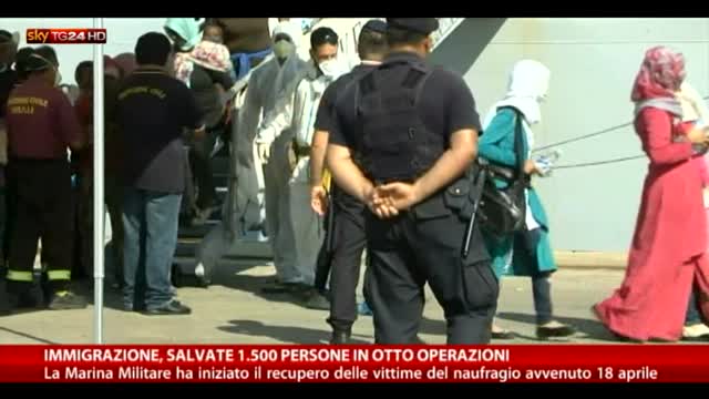 Migranti, salvate 1500 persone in otto operazioni