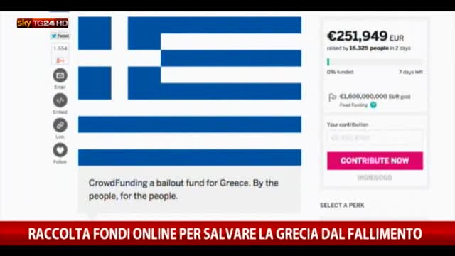 Grecia, raccolta fondi online per salvare il Paese