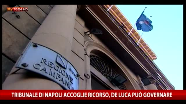 Tribunale Napoli accoglie il ricorso: De Luca può governare