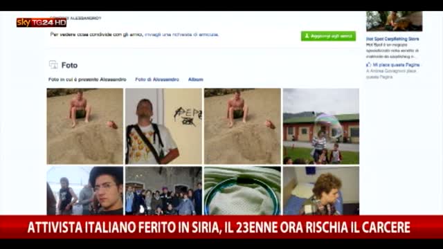 Attivista italiano ferito in Siria: ora rischia carcere
