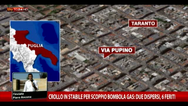 Taranto, crolla una palazzina: 6 feriti 