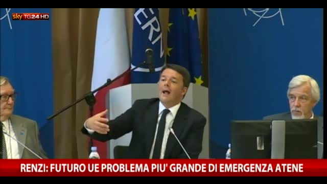 Renzi: futuro Ue problema più grande di emergenza Atene