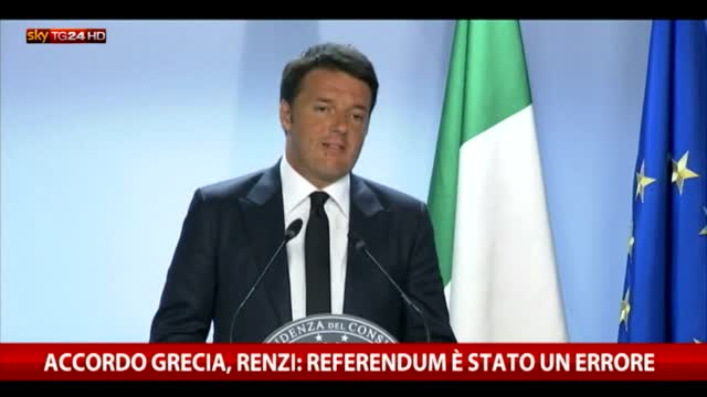 Renzi: "Tutto è cominciato con l'errore del referendum"