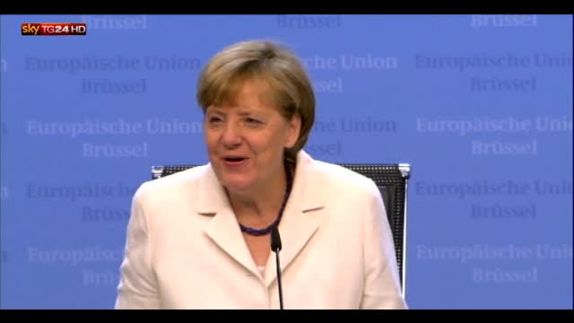 Eurosummit, la conferenza stampa di Angela Merkel