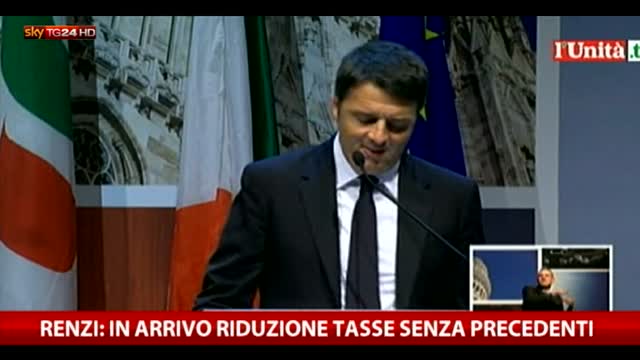 Renzi annuncia una riduzione delle tasse
