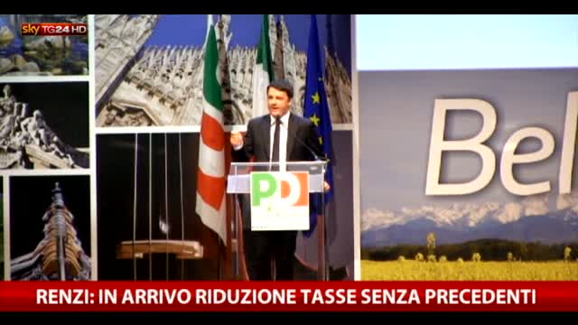 Renzi: "In arrivo riduzione delle tasse senza precedenti"